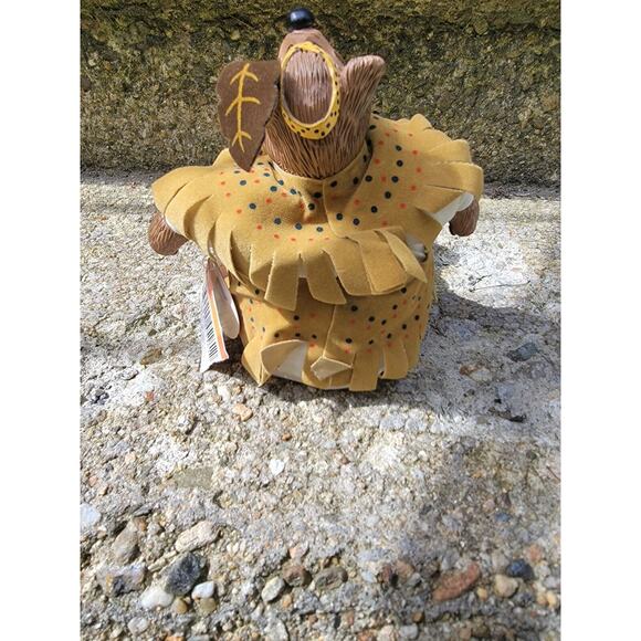 Vintage Russ Kathleen Kelly Critters Factory Shelf Sitters Bear Thanksgiving - Picture 7 of 9